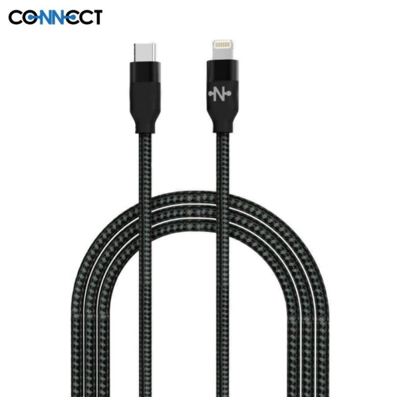 Câble MC-CLN7 Nylon Tressé 20W (2m) Noir – PhoneFrance