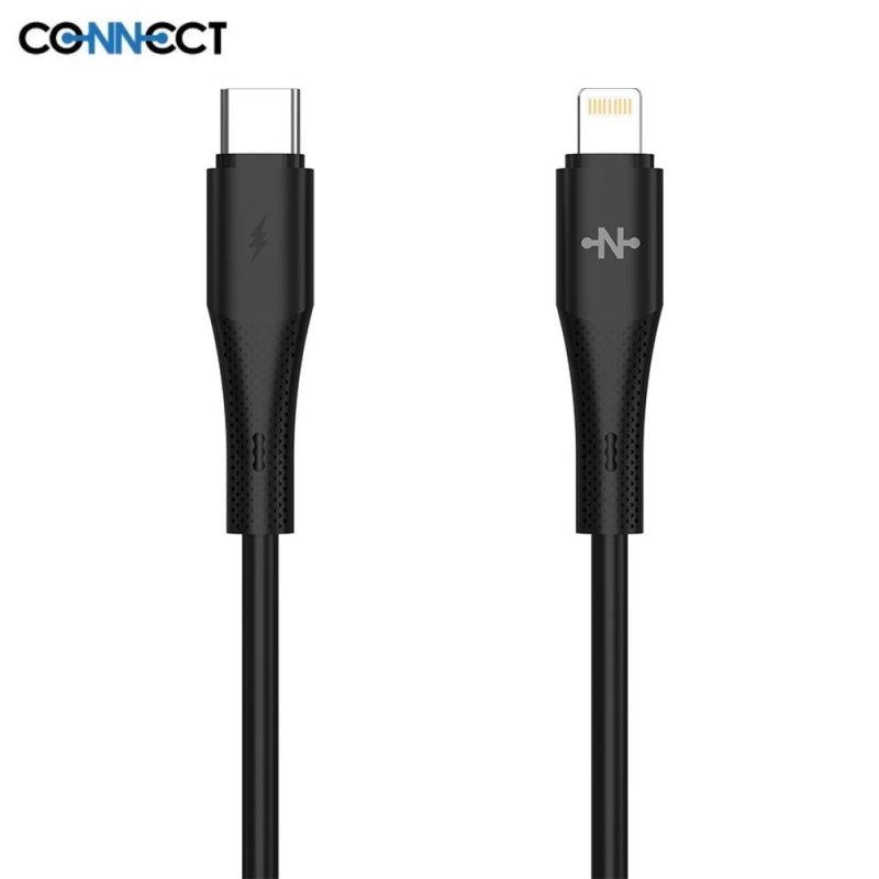 Câble Lightning CONNECT MC-CNL14 30W (1m) Noir – PhoneFrance