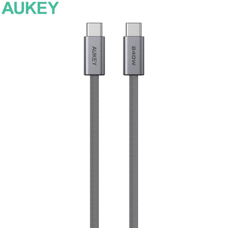 Câble AUKEY CB- En Nylon Tressé 240W 1.8m Gris – PhoneFrance