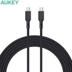 Câble vers USB-C AUKEY CB- 1.8m 100W Noir – PhoneFrance