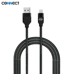 Câble MC-CLN4 Nylon Tressé 12W (1m) Noir – PhoneFrance