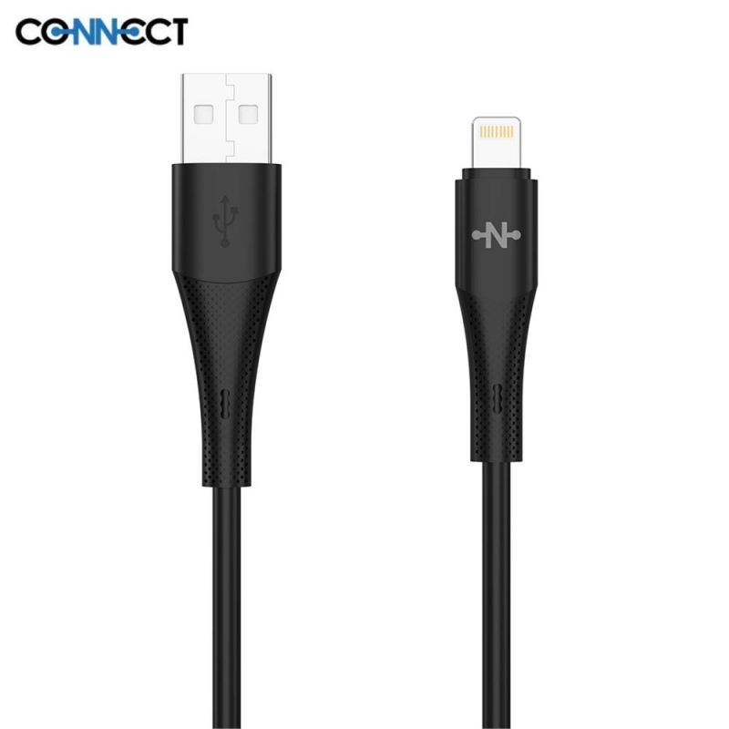 Câble Lightning CONNECT MC-CNL13 10W (1m) Noir – PhoneFrance