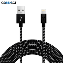 Câble USB vers Lightning CONNECT MFI (1m) Noir – PhoneFrance