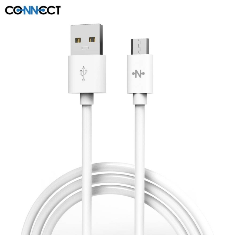Câble Micro USB CONNECT MC-CMB5 12W (2m) Blanc – PhoneFrance