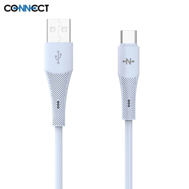 Câble USB-C CONNECT MC-CB2C13 24W (1m) Bleu – PhoneFrance
