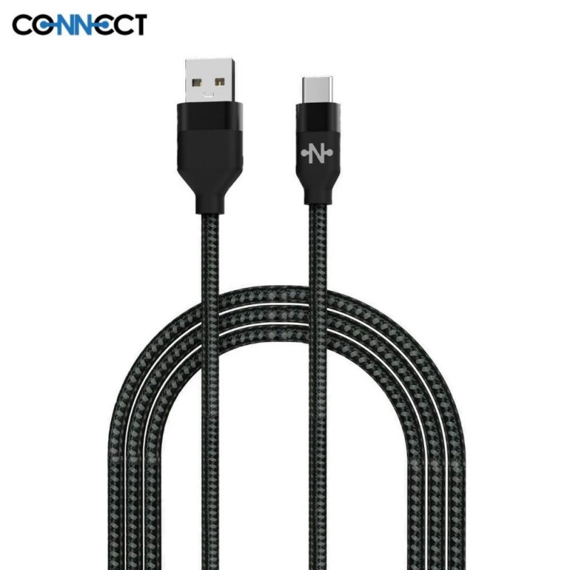 Câble MC-CCN4 Nylon Tressé 15W (1m) Noir – PhoneFrance