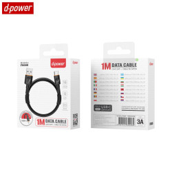 Câble USB vers USB-C d-power F6005 (1m) Noir – PhoneFrance