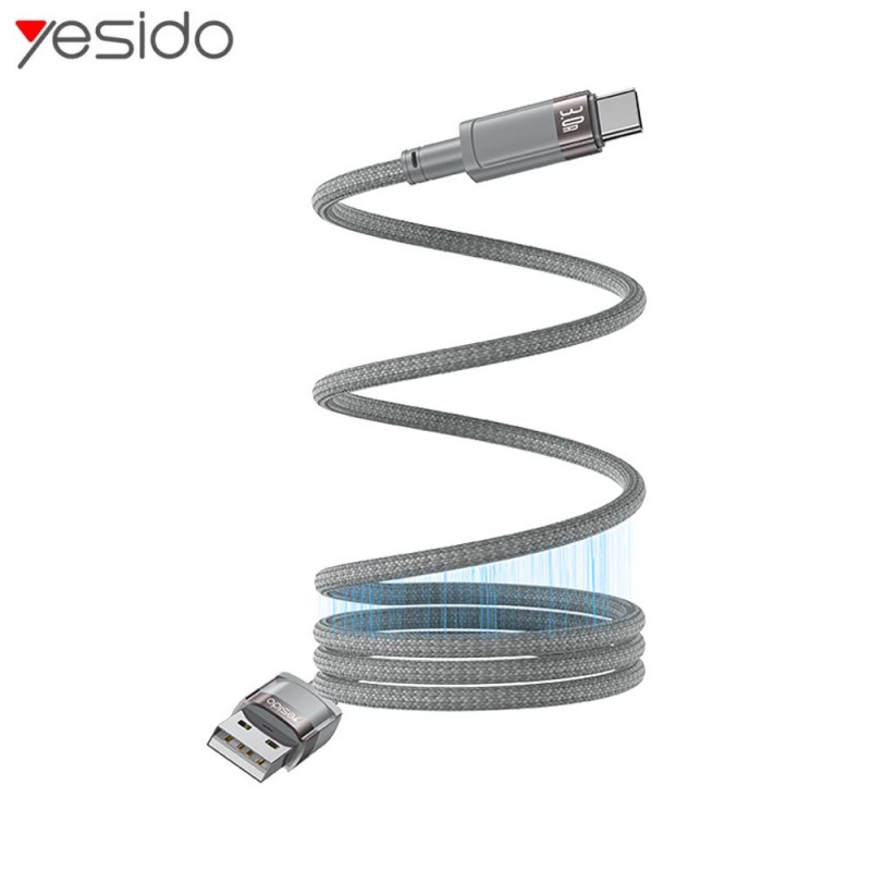 Câble vers USB-C Magnétique Yesido (1m) Noir – PhoneFrance