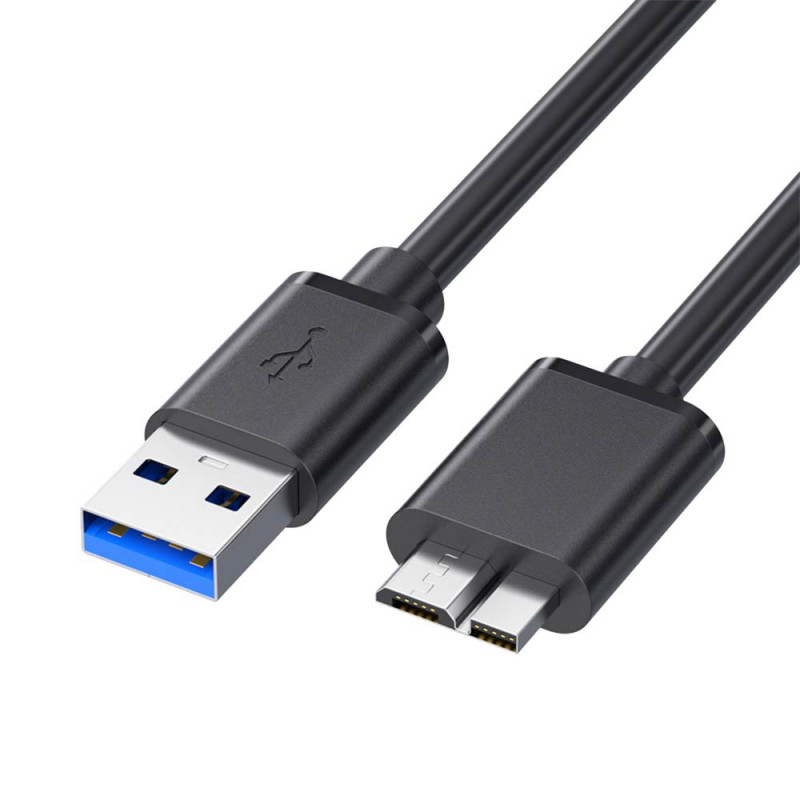 Câble Mâle vers Micro USB-B Mâle - 0,3m - Noir – PhoneFrance