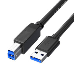 Câble USB Mâle vers USB-B Mâle - 1m - Noir – PhoneFrance