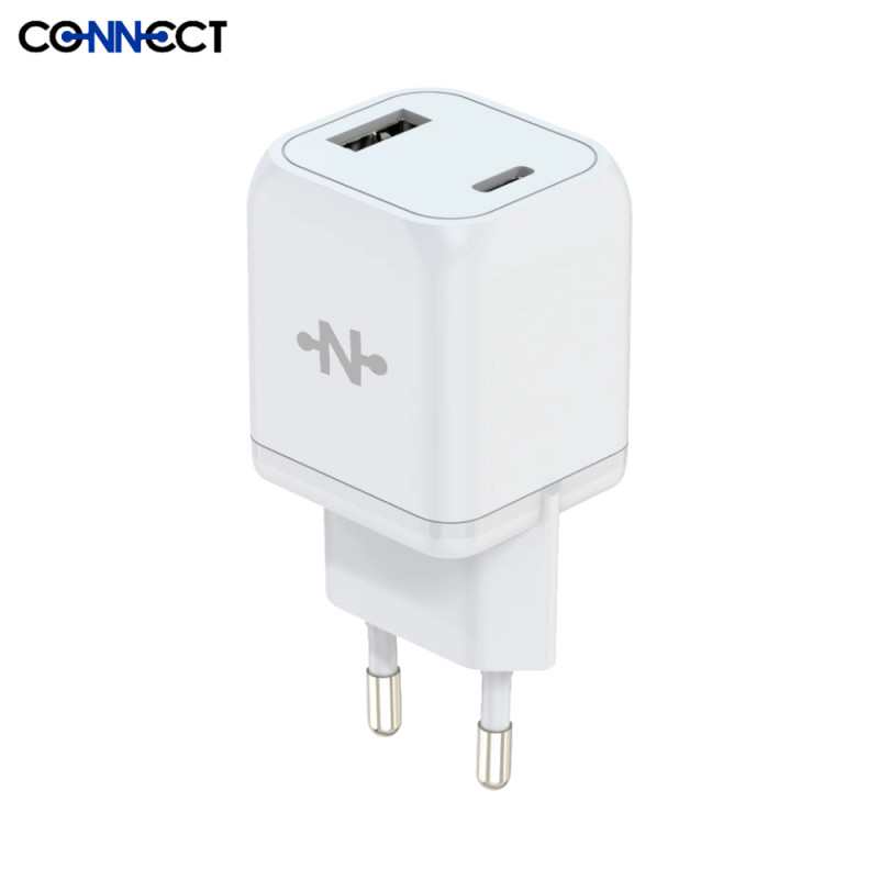 Chargeur Charge Rapide 33W (USB + USB-C) Blanc – PhoneFrance