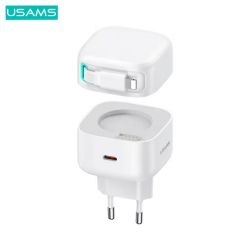 Chargeur ( Câble Rétractable Lightning) Blanc – PhoneFrance