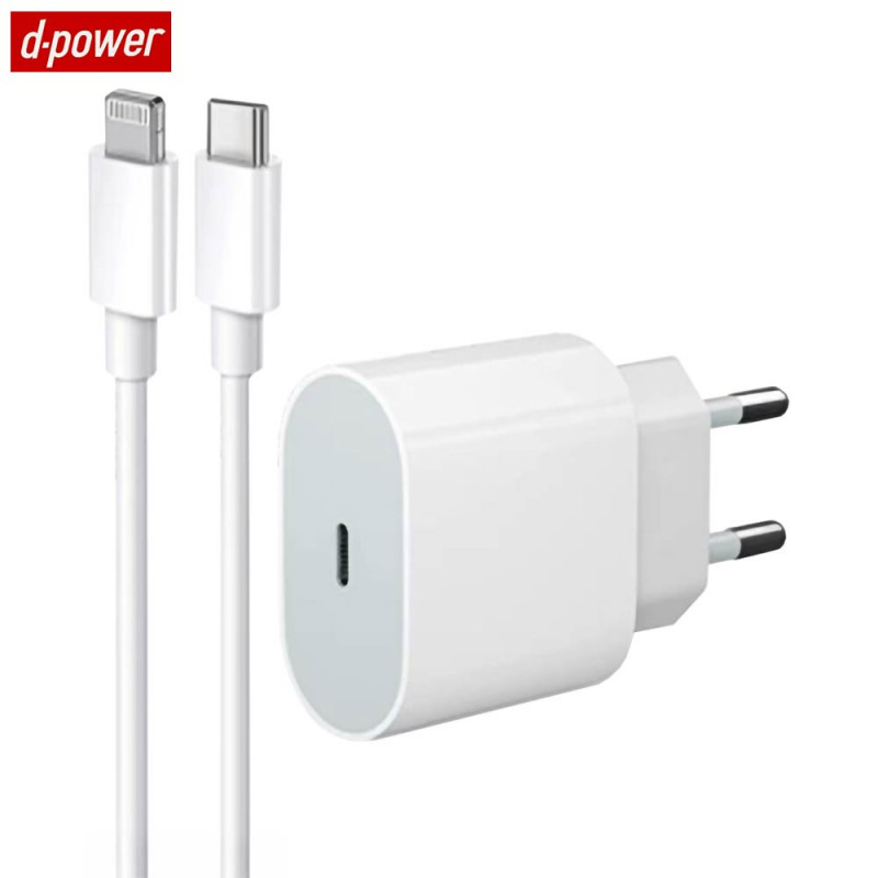 Chargeur Data USB-C vers Lightning (1m) Blanc – PhoneFrance