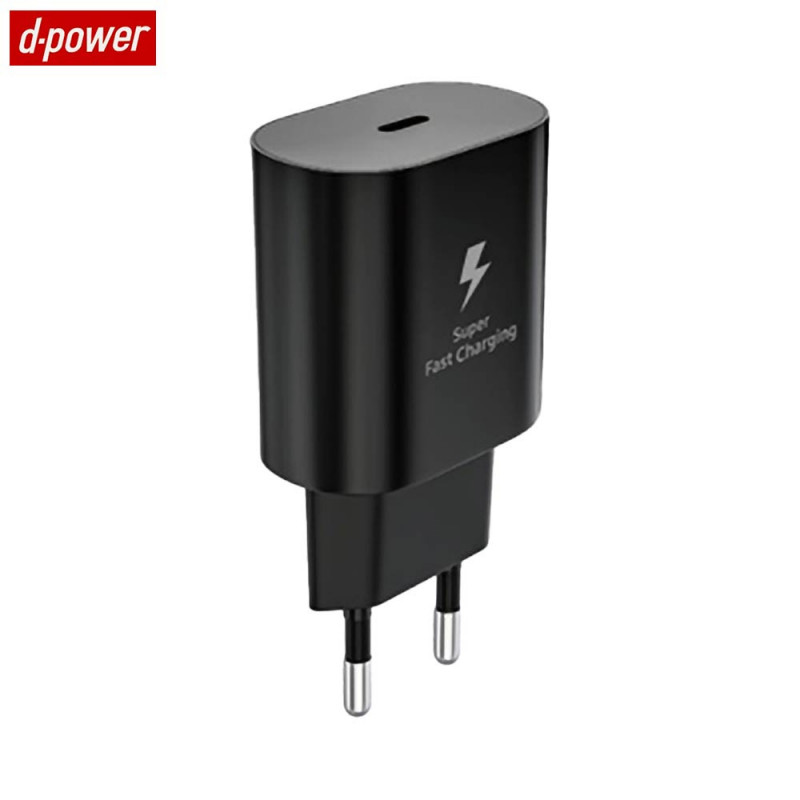Chargeur Secteur USB-C d-power J8544B 25W Noir – PhoneFrance