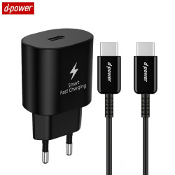 Chargeur 25W Câble Data USB-C vers USB-C Noir – PhoneFrance