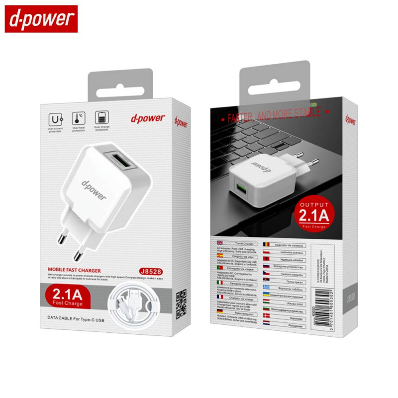 Chargeur 10.5W Câble Data USB vers USB-C Blanc – PhoneFrance