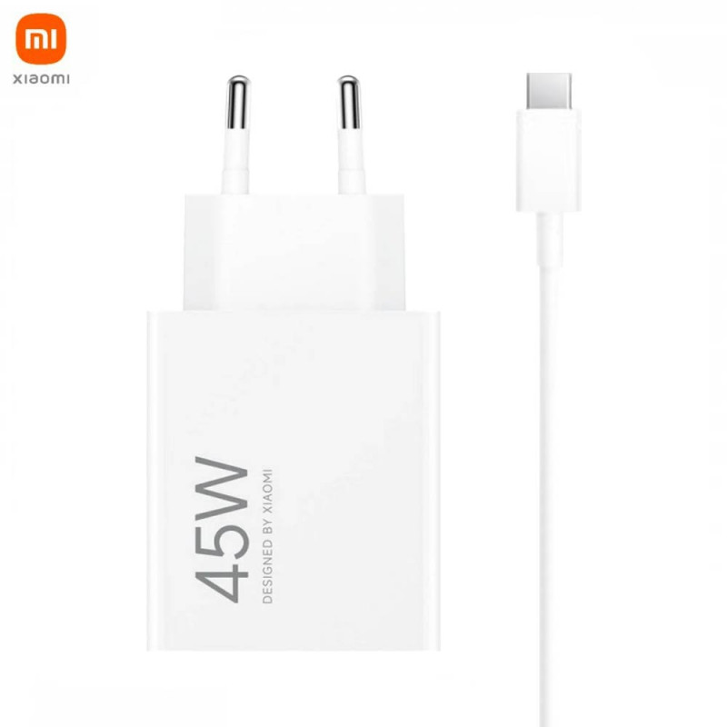 Chargeur Combo 45W Câble USB-C Blanc – PhoneFrance