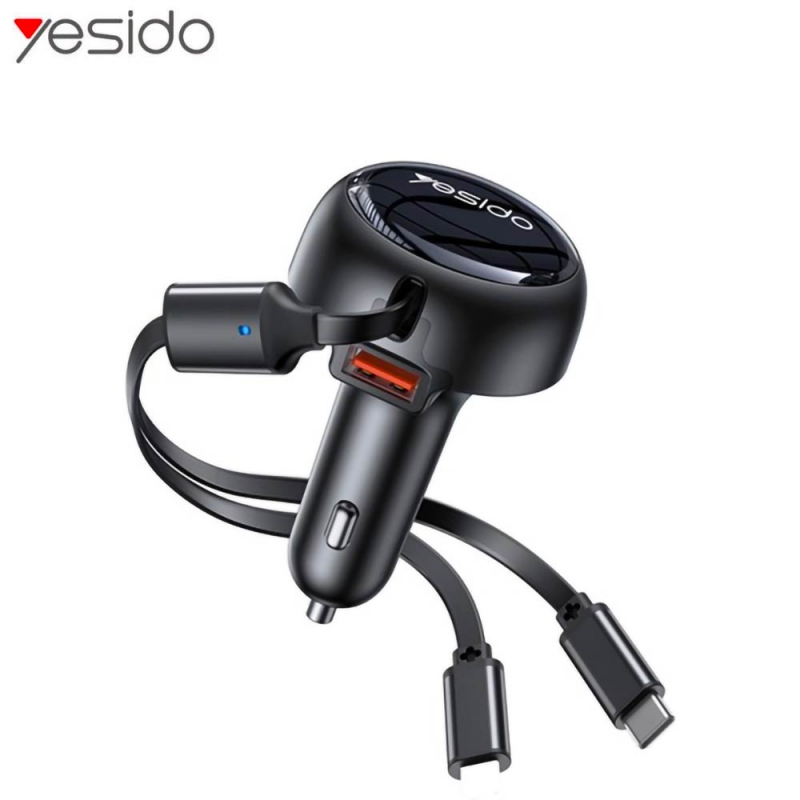 Chargeur Rétractable Lightning + USB-C) Noir – PhoneFrance