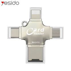 Lecteur Yesido GS13 Micro SD TF 3 en 1 Argent – PhoneFrance