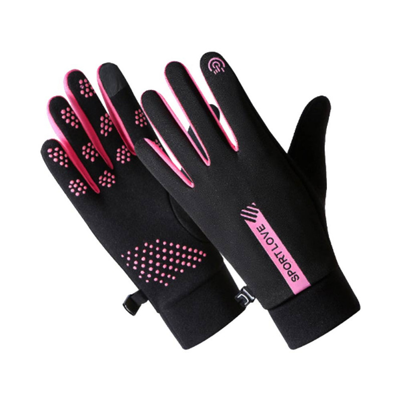 Gants et Antidérapants (Femme) Noir et Rose – PhoneFrance