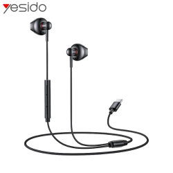 Écouteurs Filaires USB-C Yesido YH49 Noir – PhoneFrance
