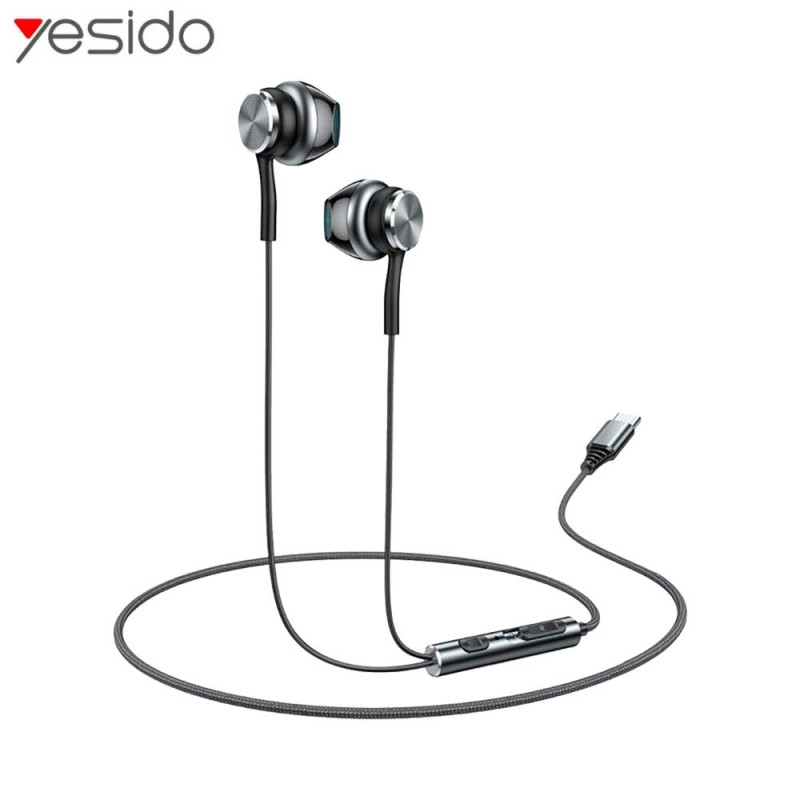 Écouteurs Filaires USB-C Yesido YH41 Noir – PhoneFrance