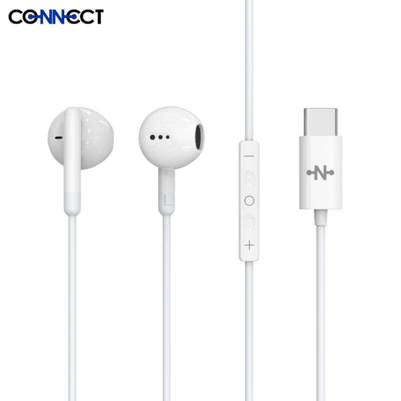 Écouteurs USB-C CONNECT MC-EFBC01 Blanc – PhoneFrance
