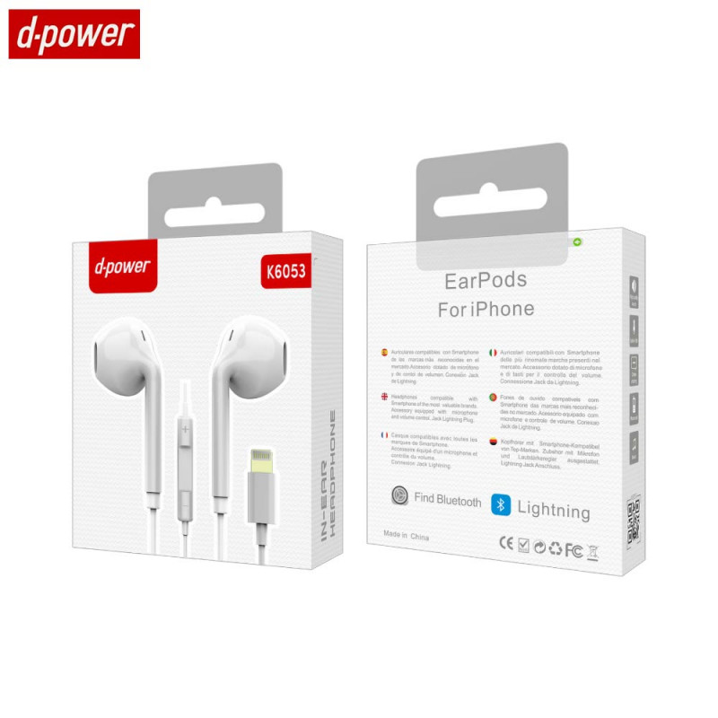 Écouteurs d-power K6053 (Bluetooth) Blanc – PhoneFrance