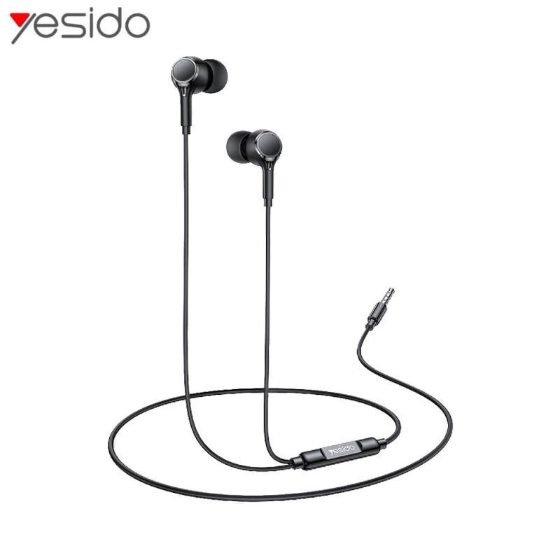 Écouteurs Filaires Jack 3.5mm Yesido YH53 Noir – PhoneFrance