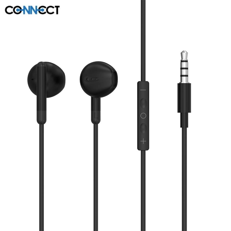 Écouteurs Jack 3.5mm CONNECT MC-EFNJ01 Noir – PhoneFrance