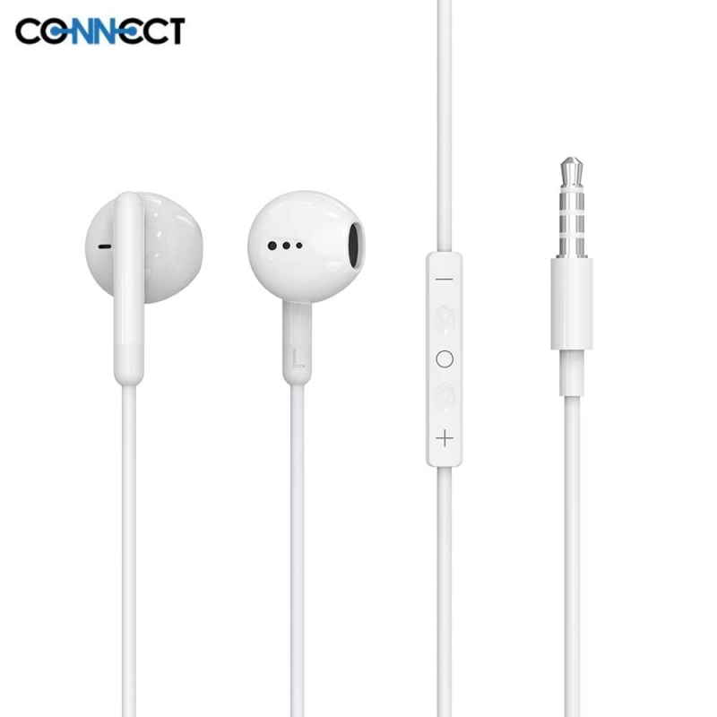 Écouteurs Jack 3.5mm CONNECT MC-EFBJ01 Blanc – PhoneFrance