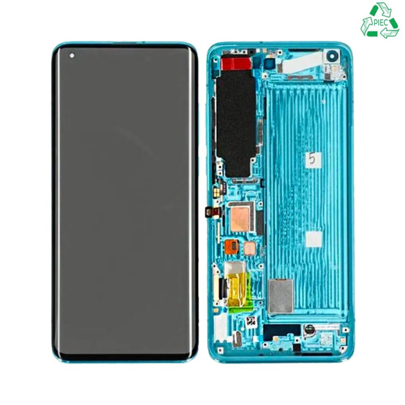 Ecran Tactile Original Pulled avec Châssis (PIEC) Xiaomi Mi 10 (VERSION C) Vert Corail